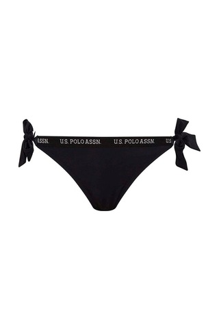 U.S. Polo Assn. Kadın Siyah Kalın İpli Bikini Alt 21509