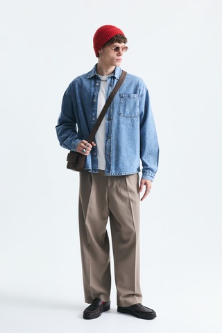 Vamos Oversize Denim Gömlek K.mavı