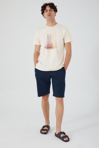 Arnetta Sailing And Sea Kırık Beyaz Erkek Bermuda Takım 001