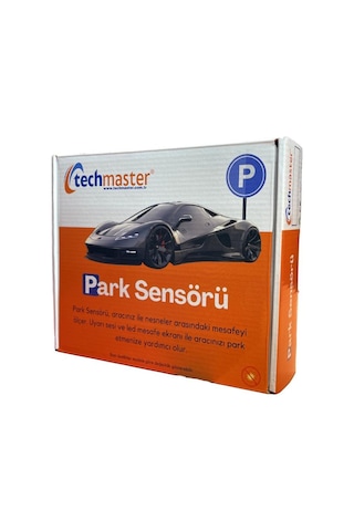 Dijital Ekranlı Araç Park Sensörü Ses İkazlı 4 Sensörlü Metalik Sarı
