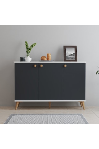 Fernıso Bohem 120 Cm Konsol Beyaz Antrasit
