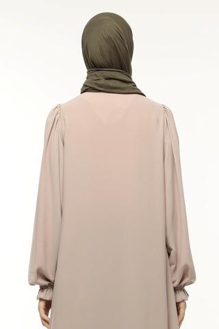 Tesettür Penye Şal Düz Asker Yeşili