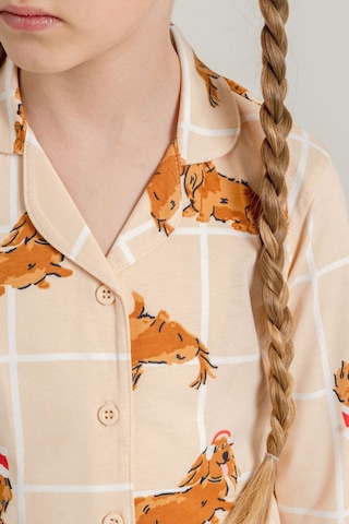 Rolypoly Kız Çocuk Cute Puppy Krem Gömlek Pijama Takımı Rp3908-c-v1 Rp3908-c-v1