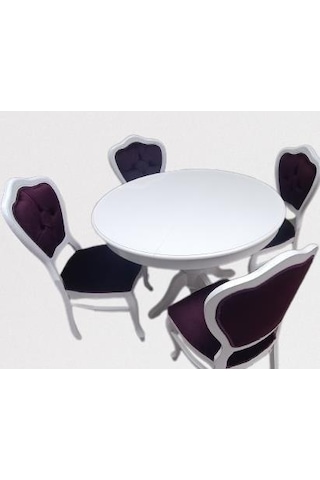 Masa Sandalye Takımı Ihlamur Baba Ayak Model Mdf Tabla 100 Cm Açıl El Yapımı
