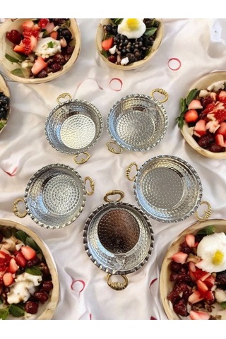 5'li Çekiç Dövme Bakır Kahvaltılık