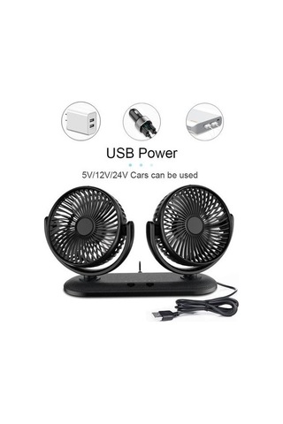 12/24 V Taşınabilir Mini Araba Fan Bg2dz2 Siyah