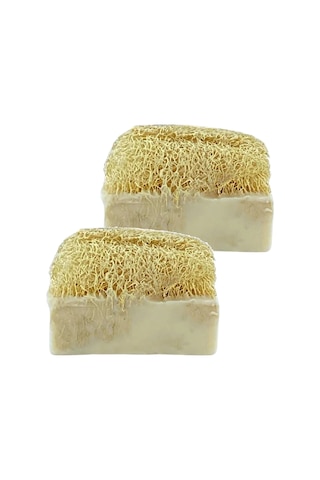 Doğal Kabak Lifli Kaymaklı Sabun 120 Gr İkili Set