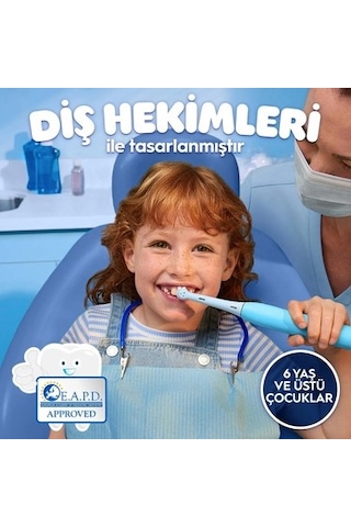 Çocuklar İçin Ekstra Yumuşak Şarjlı Diş Fırçası Mavi