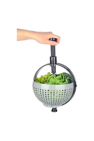 Hızlı Salata Kurutucu Süzgeç- Dönerli Süzgeç Dev Boy Yeşil