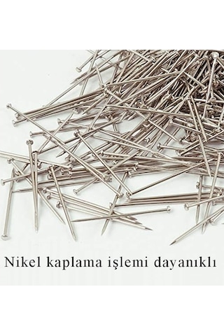 Toplu İğne 20 Gr 28 Mm 6 Paket Yaklaşık 900 Adet Nikel Kaplı Toplu İğne Düğün Nişan Takı İğnesi Okul Ofis Büro