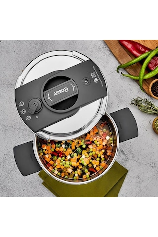 Amboss Enio Matik 22cm 6lt Paslanmaz Çelik Düdüklü Tencere Eni-8675