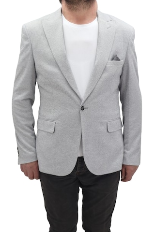 Twenhil Dmctekstil Erkek Ckt-203 Desenli İtalyan Kesim Dar Kalıp Tek Düğme Blazer Ceket Gri