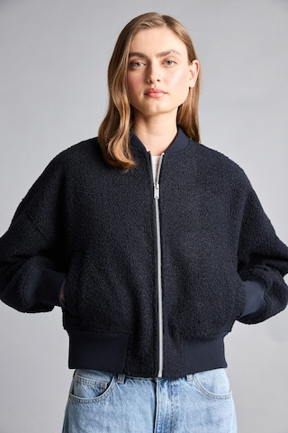 Defacto Regular Fit Fermuarlı Buklet Bomber Kaşe Kaban H3960ax26wnnv94 Lacivert-nv94