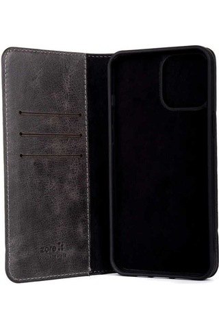 İphone Uyumlu Se 2022 Uyumlu Blt Hakiki Deri Multi Cüzdan Kılıf-siyah