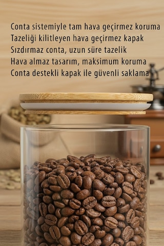 Bambu Kapaklı Kare 4 Lü 2100 Ml Hava Geçirmez Büyük Hacimli Gıda Saklama Kabı Seti Şeffaf