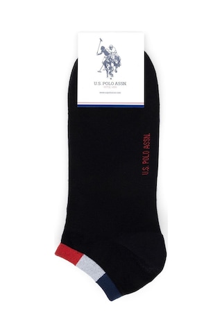 U.S. Polo Assn. Erkek 2'li Patik Çorap Siyah