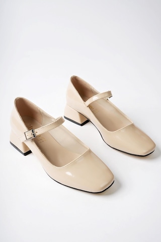 Muggo Mary Garantili Kare Burunlu Kadın Kısa Topuklu Ayakkabı 001