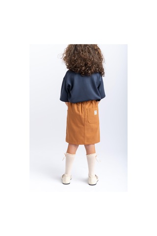 Oliventhekid Gabardin Kız Çocuk Etek Taba Taba