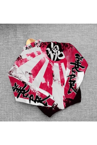 Modasize Unisex Dijital Baskılı Paraşüt Rüzgarlık - Renkli Çok Renkli