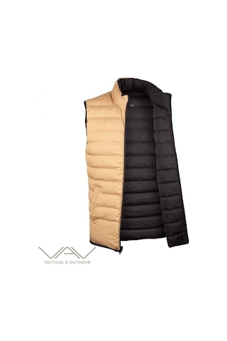 Vav Wesrıt 01 Çift Taraflı Yelek Bej-siyah - Xs Bej - Siyah