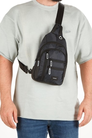 Newish Polo Body Bag Usb Çıkış Çapraz Göğüs Sırt Çantası-siy Beyz Çok Renkli