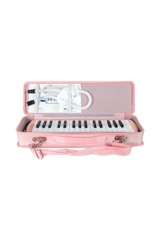 Lino 32 Tuşlu Çantalı Melodika Pastel Pembe