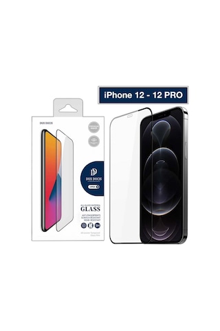 Dux Ducis Iphone 12 Pro Tempered Ekran Koruyucu 10D Full Kaplama Siyah