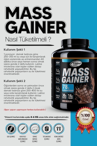 Xxl Mass Gainer 2000 Gr Plus Vitamax-yüksek Protein Ve Amino Asit Destekli Karbonhidrat Çikolatalı