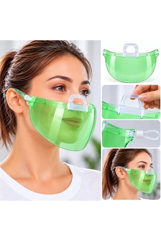 Sh Sunup Sn-38916 Yemek Servisleri İçin Plastik Şeffaf Maske 10 Adet Najmaddin