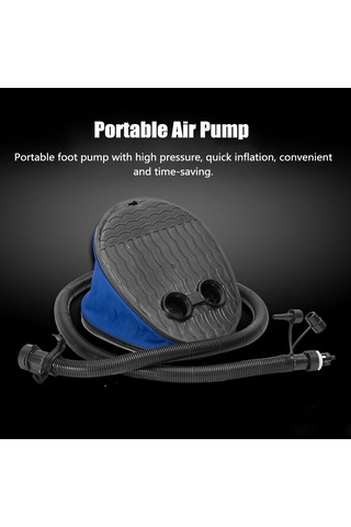 Maiyame Mavi Büyük Boy Plastik Ayaklı Hava Pompası - İki Yönlü Hava Doldurma/çekme - Kayık, Bot, Plastik Botlar İçin