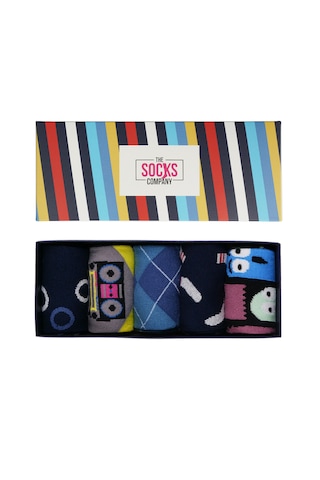 The Socks Company 5'li Desenli Erkek Çorap Set Çok Renkli