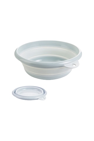 Dianziye Mavi Orta Boy Katlanabilir Plastik Lavabo - Ev, Seyahat, Kamp İçin Kullanıma Uygun, Boşluk Tasarrufu Sağlar, Duvara Asılabilir, Temizlik Ve Yıkama İşleri İçin Uygun Mavi