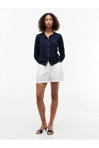 Tommy Hilfiger Co Jersey Stıtch C-nk Ls Cardı Kadın Mavi Kazak - Ww0ww42370