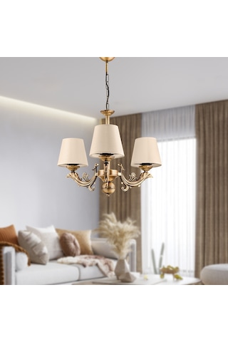 Dede Üç Kollu Sava Zamak Avize Eskitme Şapkalı Eskitme Boya