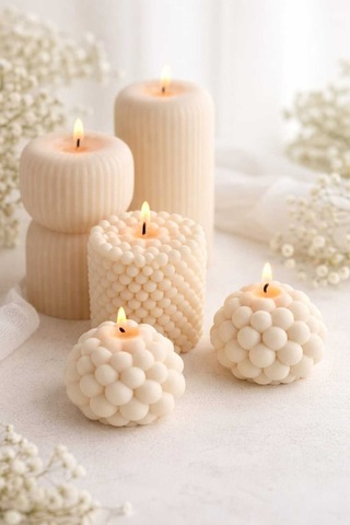 El Yapımı Bubble Mum Seti 3 Lü Dekoratif Şık Mum Pinterest Stil Minimal Tasarım Beyaz - 855557808 Beyaz El Yapımı Bubble Mum Seti 3 Lü Dekoratif Şık Mum Pinterest Stil Minimal Tasarım Beyaz - 855557808 Beyaz