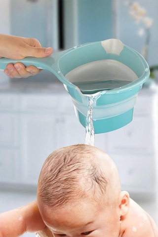 Flosoft Katlanabilir Maşrapa, Akordiyon İki Uçlu Saplı Maşrapa Yeşil