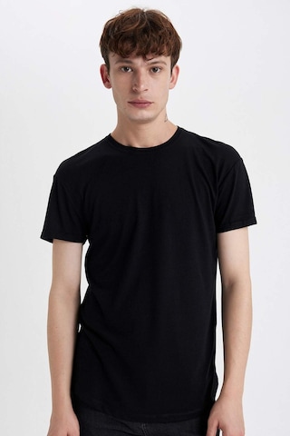 Defacto Long Muscle Fit Bisiklet Yaka Kısa Kollu Tişört N2104az26spbk81 Siyah-bk81