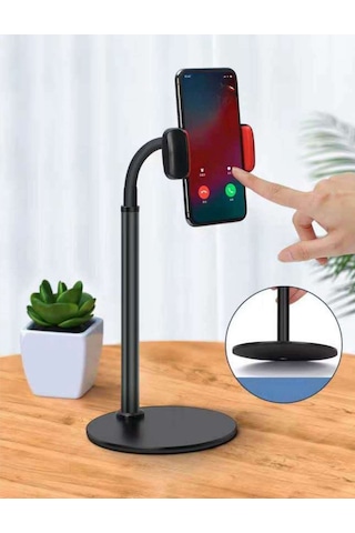 360 Ayarlı Metal Standlı Masa Üstü Metal Gövde Telefon Tutucu Telefon Standı