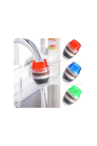 5 Katmanlar Aktif Karbon Su Arıtıcısı Mutfak Dokunun Filtre Çok Renkli