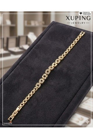 Xuping Jewelry 14 Ayar Altın Kaplama Pırlanta Montür Baget Bileklik Altın - Çelik