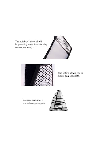 Lemestar Yeni Tasarım Pvc Yumuşak Kedi Köpek Cerrahi İyileşme Boyunluk - Havalandırmalı Koruyucu Kolyeli