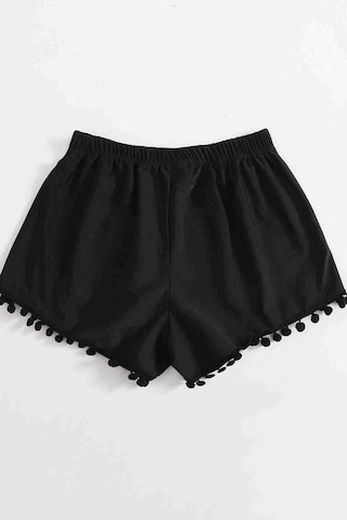Alpinmoda Ponponlu Şık Deniz Şortu Ms43433 Siyah