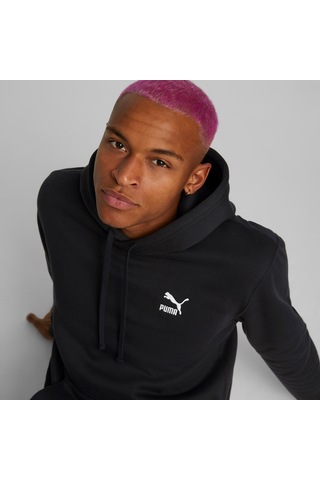 Puma Classics Hoodie Unisex Siyah Hoodie Düz 535596 Siyah
