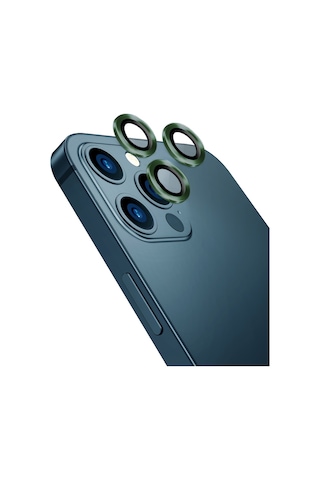 Apple Uyumlu   iPhone 11 Pro Go Des CL-10 Kamera Lens Koruyucu Koyu Yeşil
