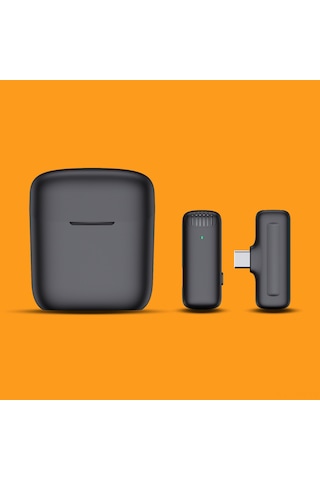 Ultra Uzun Pil Ömrüne Sahip Kablosuz Lavalier Mikrofon J11, Şarj Bölmesiyle Birlikte Mini Canlı Mikrofon, Akıllı Gürültü Azaltma Ve Netlik, J11 Type-c Arayüzü, Bir Çekim Ve Bir Şarj Bölmesi.