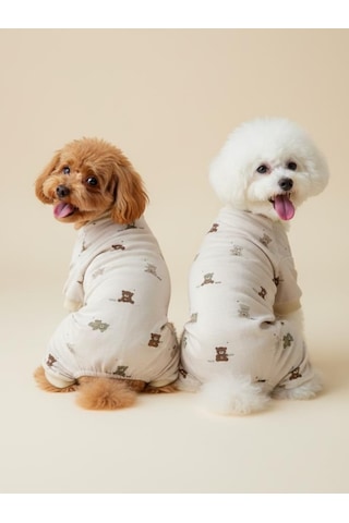 Teddy Pamuklu Köpek Tulum Pijama