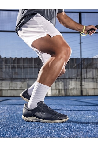 Cabani Erkek Lacivert Hakiki Deri Padel Günlük Ayakkabı Mavi