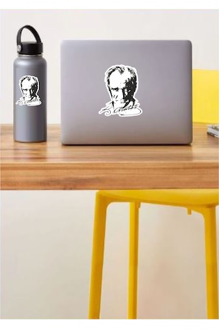 Atatürk - Mustafa Kemal Atatürk Sticker - Araba - Oto - Motosiklet Sticker 00017 10X9 Cm