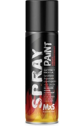 Mxs Isıya Dayanıklı Sprey Boya Siyah Renk 400ml