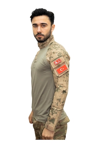 Jandarma Combat Operasyon Tşörtü Askeri Tactical Tşört Bej